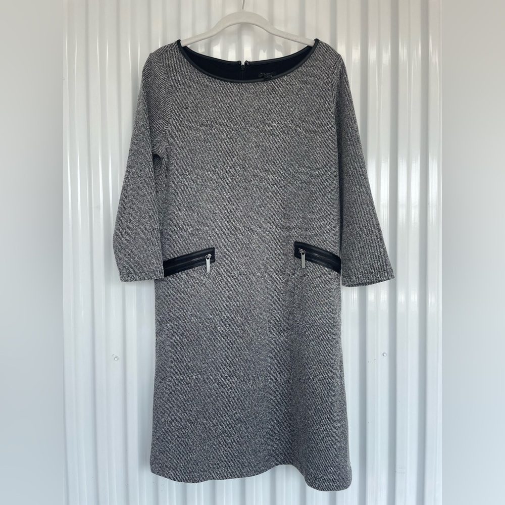 Ann Taylor Gray Long Sleeve Dress